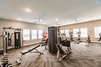 the gym at vantage luxury apartments in cape coral